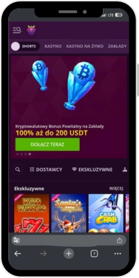 Rozgrywka w Malina Casino na iOS po zalogowaniu do konta