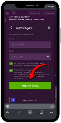 Zakończenie rejestracji i potwierdzenie danych konta na iOS