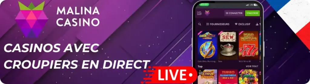 Casinos avec Malina Casino bonus