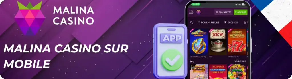 Malina Casino sur mobile