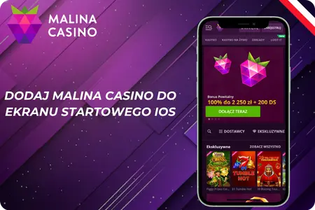 Dodaj Malina Casino App do ekranu głównego iOS