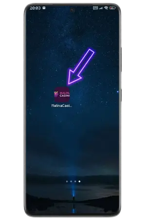 Fertig, Sie haben die Malina casino mobile App hinzugefügt