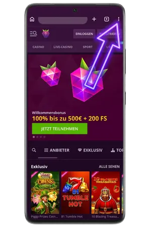 Um die Malina casino mobile App hinzuzufügen, besuchen Sie die Website
