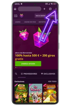 Para añadir Malina casino App accede al sitio oficial del casino