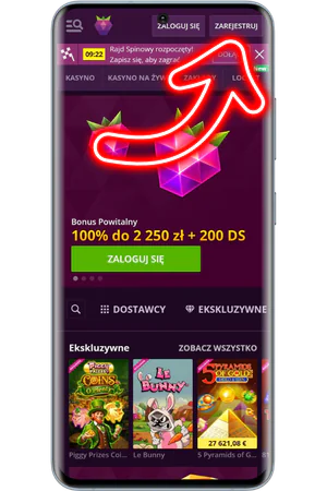 Oficjalna strona i przycisk rejestracji