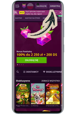 Oficjalna strona internetowa i przycisk rejestracji