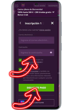 Formulario de inscripción