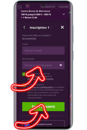 Formulaire d'inscription
