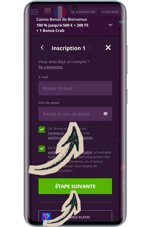 Formulaire d'inscription