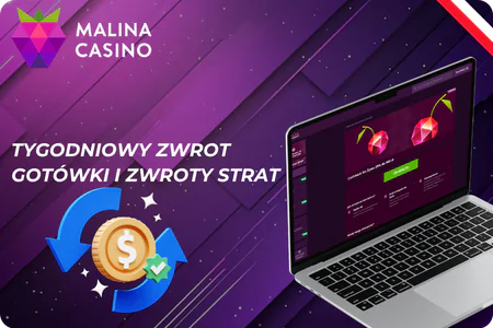 Program tygodniowego zwrotu gotówki w kasynie Malina